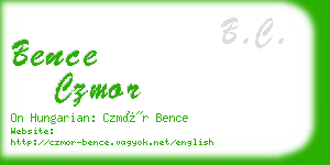 bence czmor business card